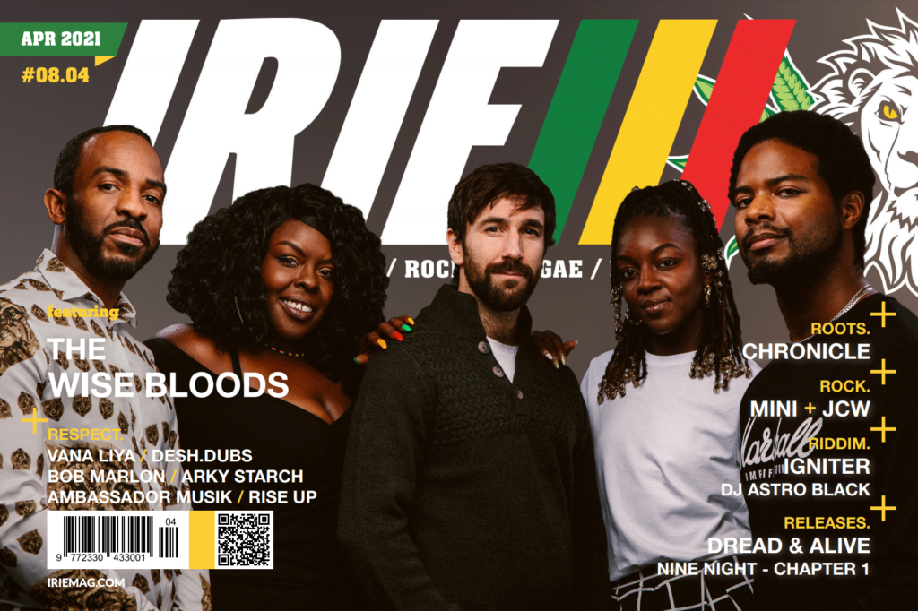 The Wise Bloods April feature in international reggae magazine IRIE